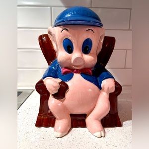 Vintage Porky Pig cookie jar